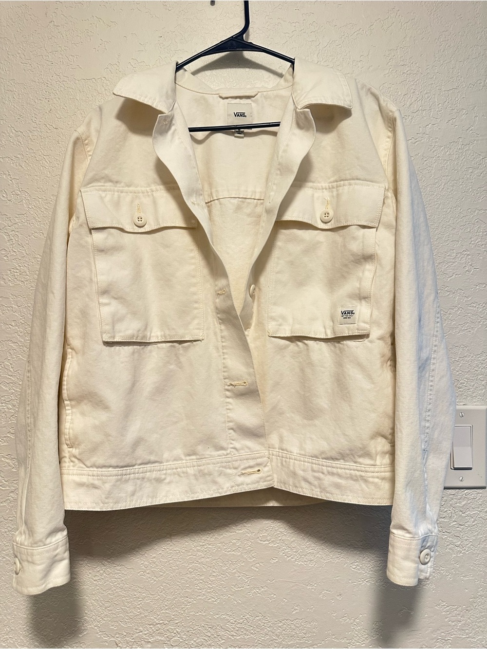 Vans Women's Cream Button-Front Utility Jacket